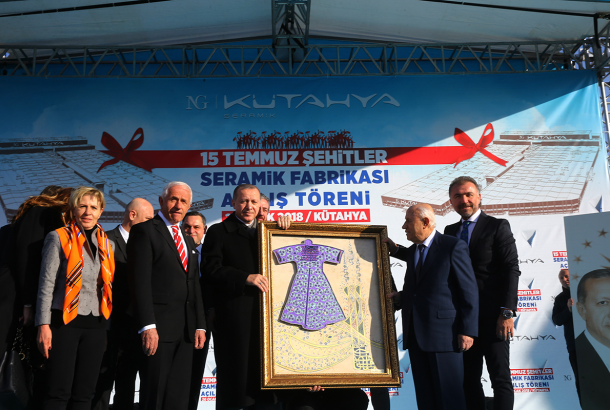 NG Kütahya Seramik’in 15 Temmuz Şehitler Seramik Fabrikası Cumhurbaşkanı Erdoğan Tarafından Açıldı