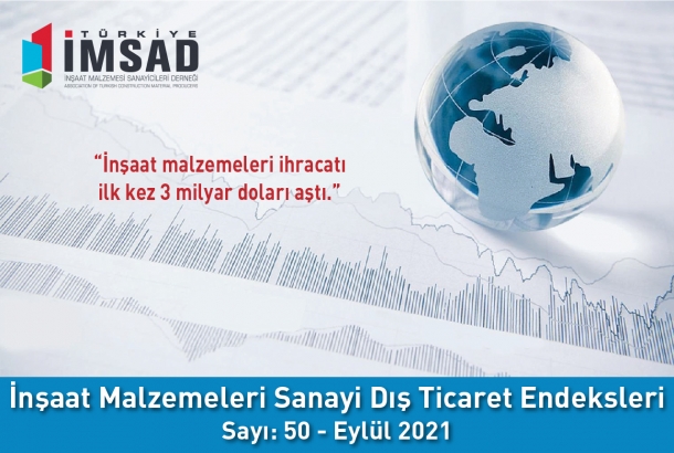 Türkiye İMSAD İnşaat Malzemeleri Sanayi Dış Ticaret Endeksi Eylül 2021 Sonuçları Açıklandı