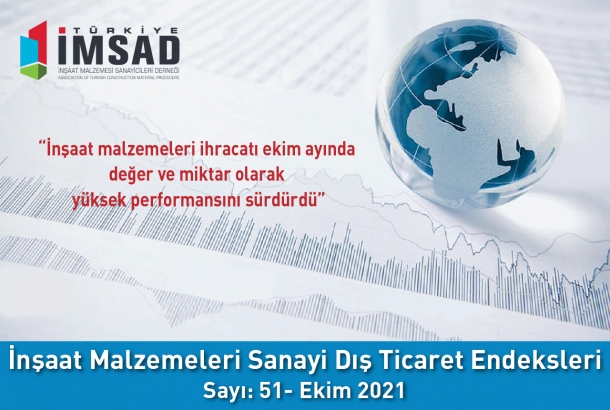 Türkiye İMSAD İnşaat Malzemeleri Sanayi Dış Ticaret Endeksi Ekim 2021 Sonuçları Açıklandı