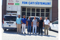Dernek üyemiz Mustafa KİRİŞ (FEM Çatı Sistemleri) iş yerinde ziyaret edildi.