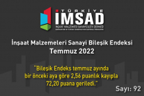 Türkiye İMSAD İnşaat Malzemeleri Sanayi Bileşik Endeksi Temmuz Ayı Sonuçları Açıklandı