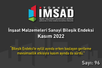 Türkiye İMSAD İnşaat Malzemeleri Sanayi Bileşik Endeksi Kasım Ayı Sonuçları Açıklandı